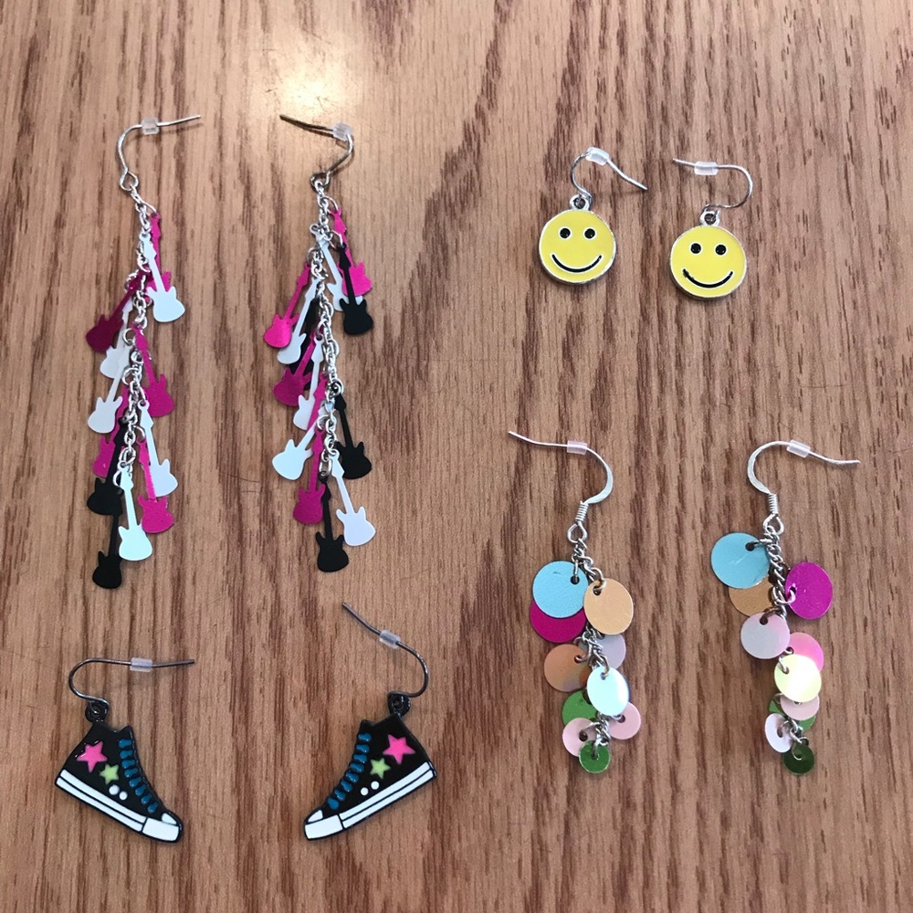 Bundle of 4 Fun Colorful Earrings
